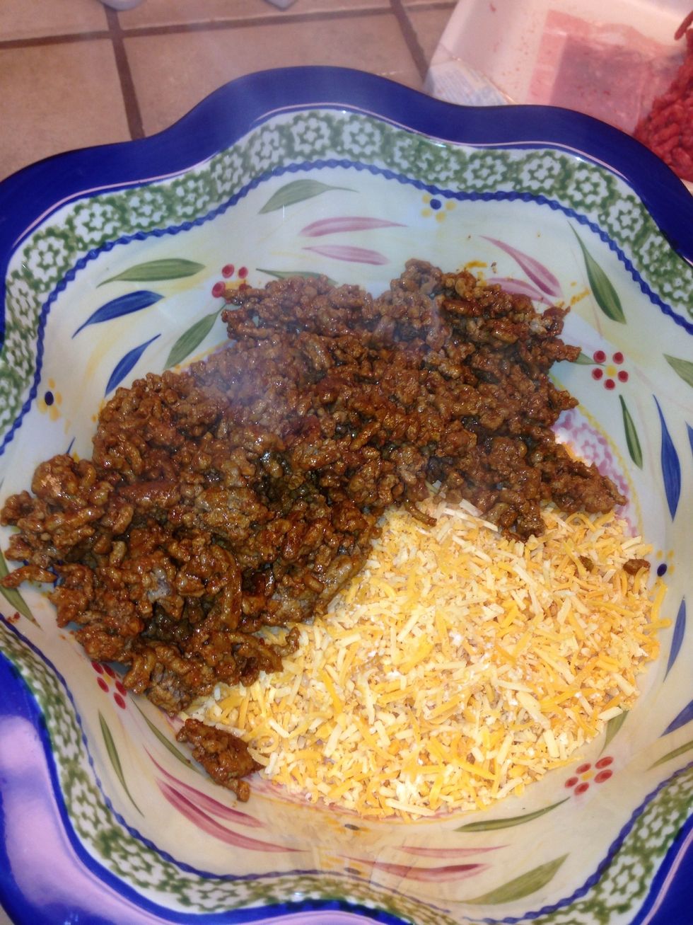 Dump in your ground beef and stir