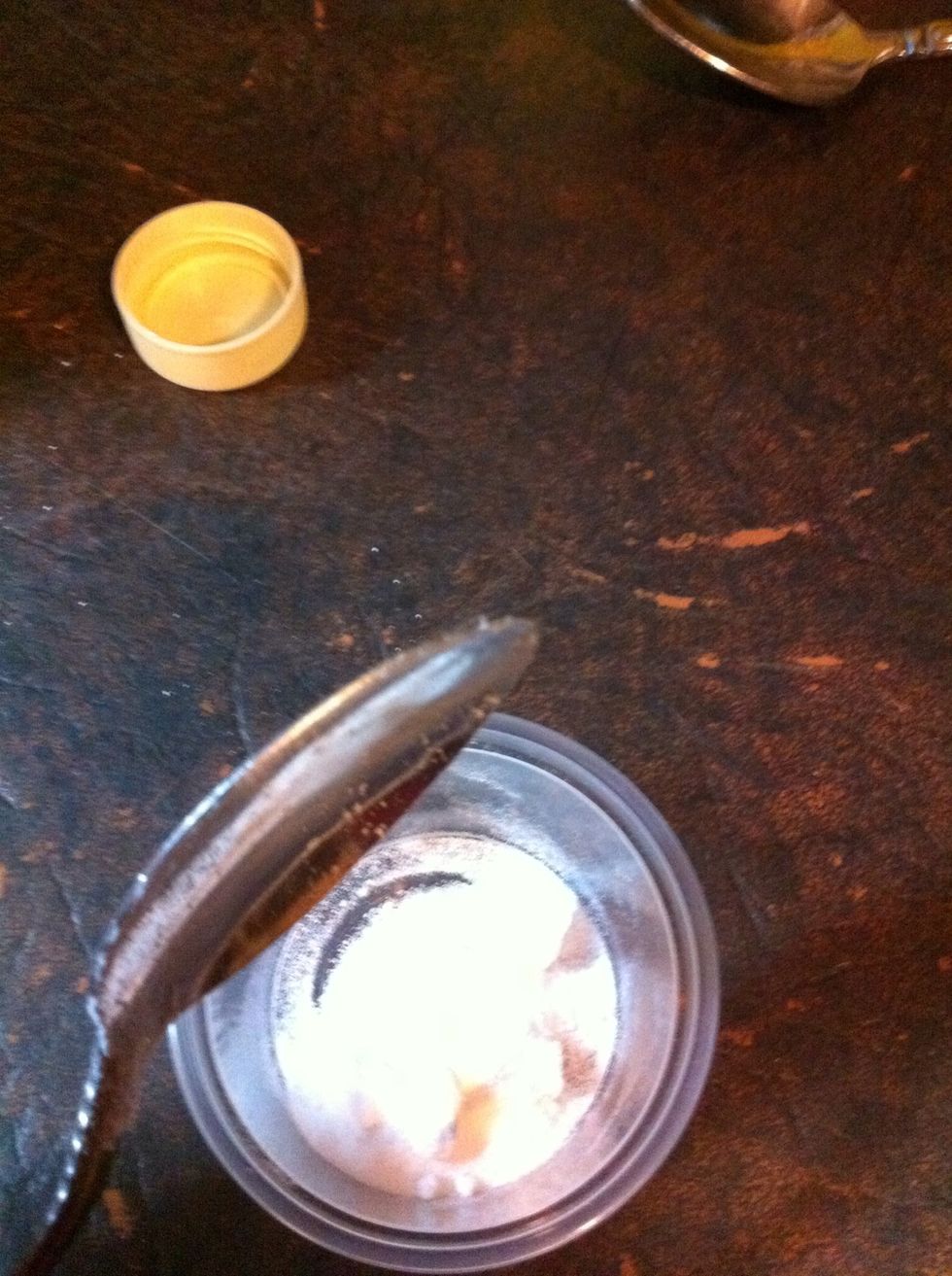 Dump into disposable container.