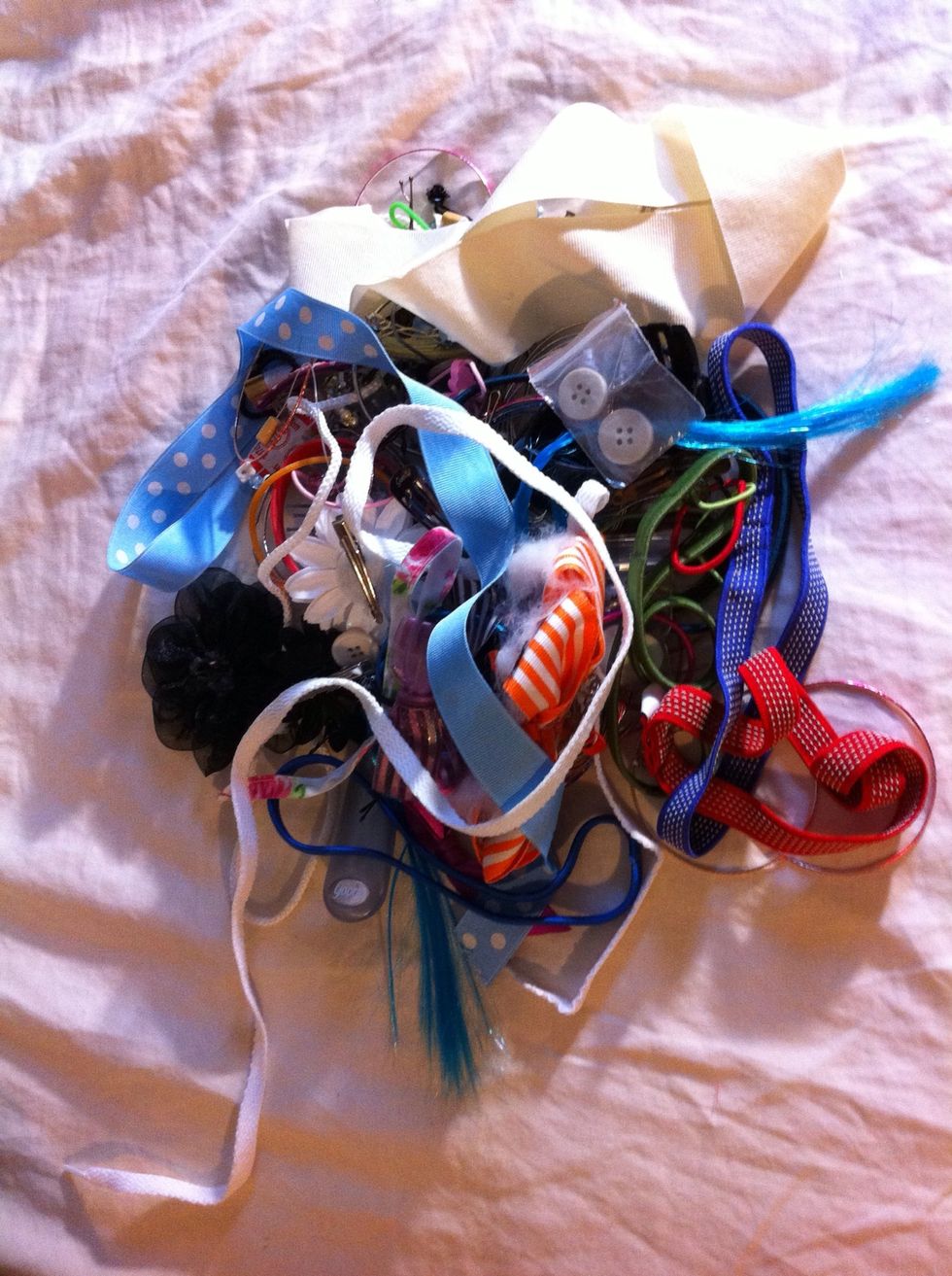 Dump it all out. Now let's remove like things.