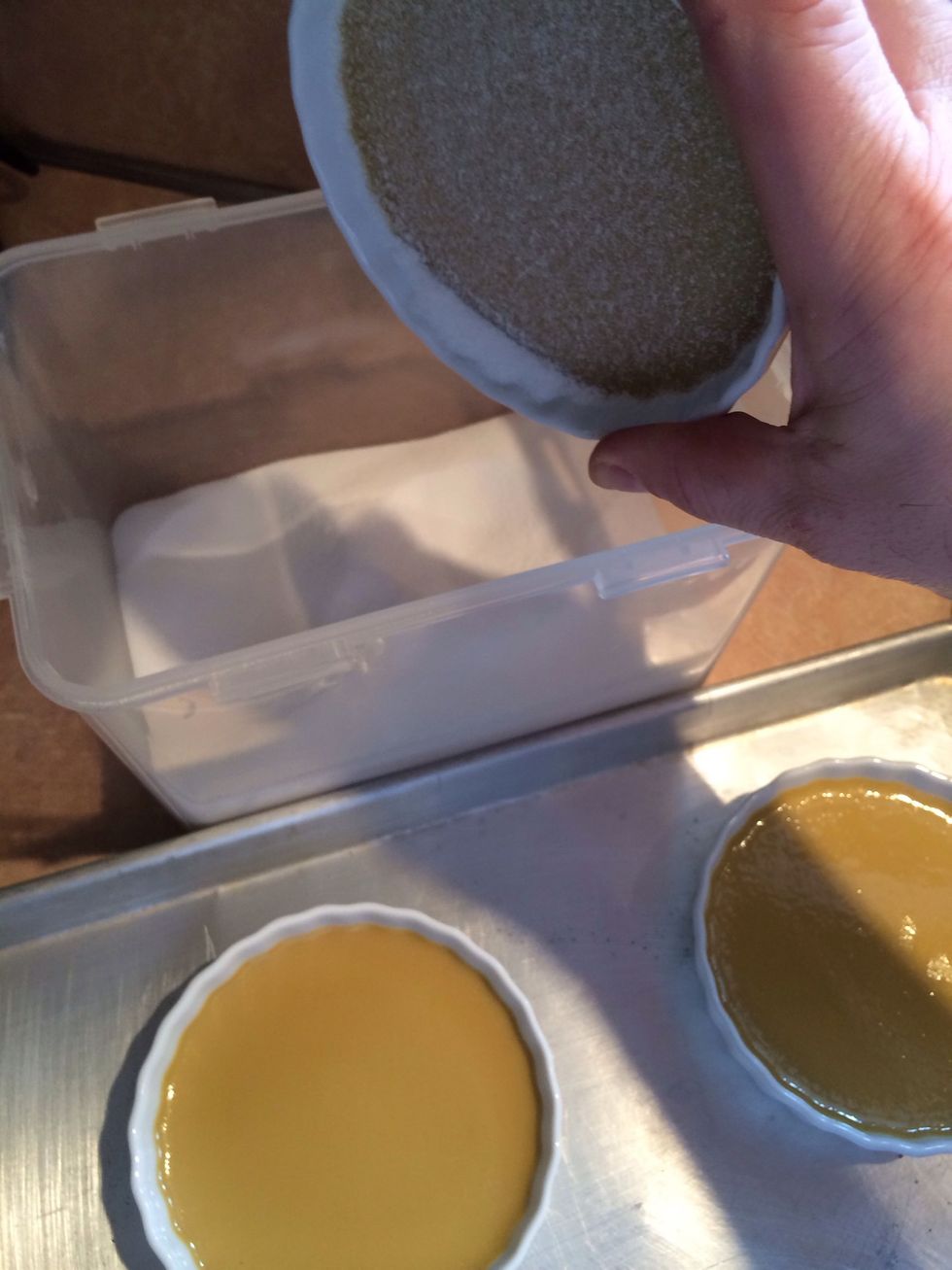 Dump off extra sugar.