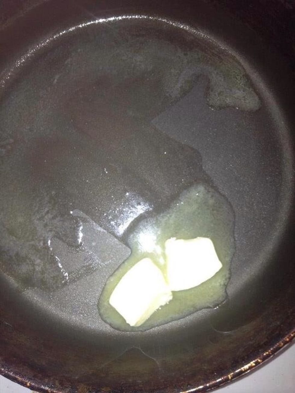 During the period that the steaks in the water,prepare the mushroom sauce.... Put a butter in a frying pan