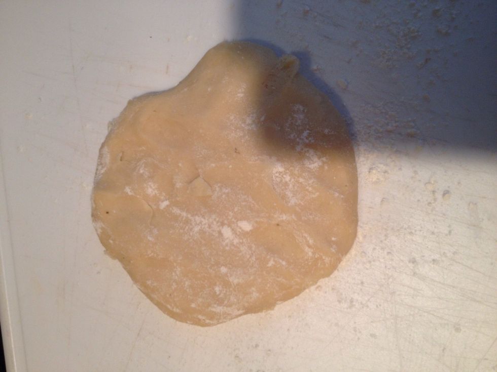 Dust out a board with flour and roll out to about 1/4 inch thick