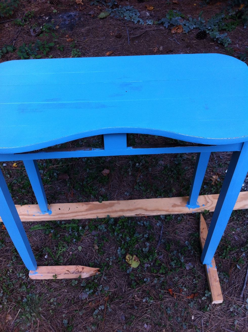 Dust the cobwebs off & Slap a coat of paint on it...any leftover paint will work beautifully :)