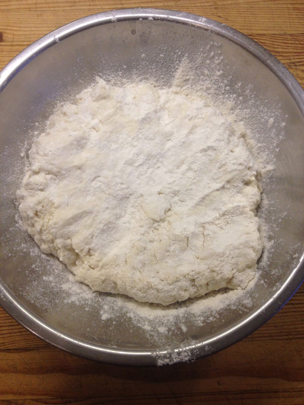 Dust with a bit of flour and turn out on to your work surface