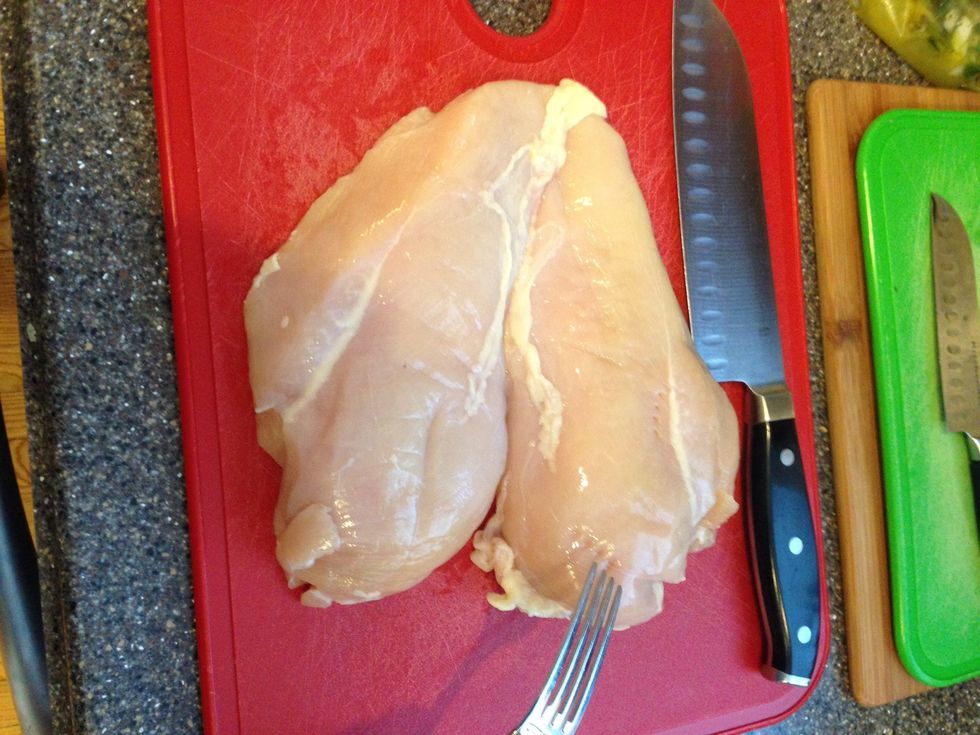 Each breast is almost a pound!