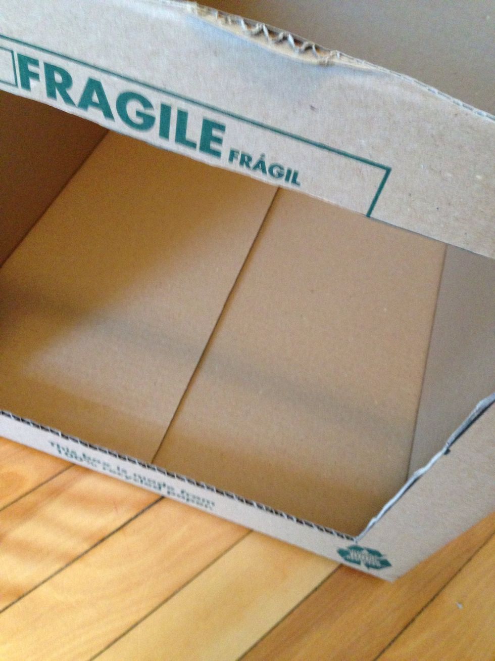 Each side should look like this after cut. (Only three sides should be cut). One side will be the bottom of your light box.