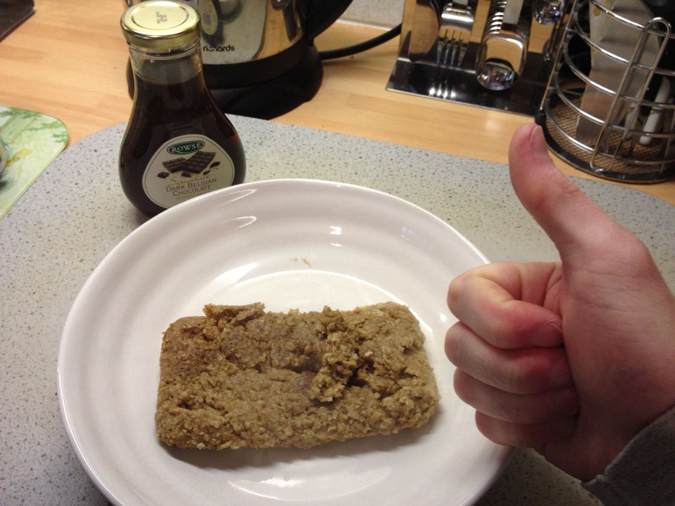 Ease out of container. If done right should remain in one piece