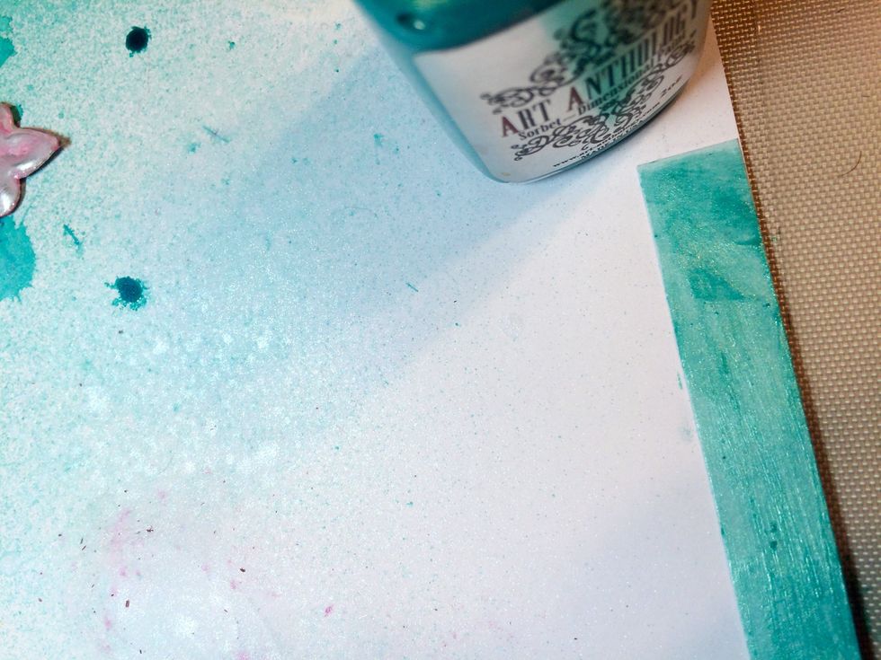 Easy, Peasy! I'll just paint it with Cayman Sorbet! Genius! (If I do say so, myself.)