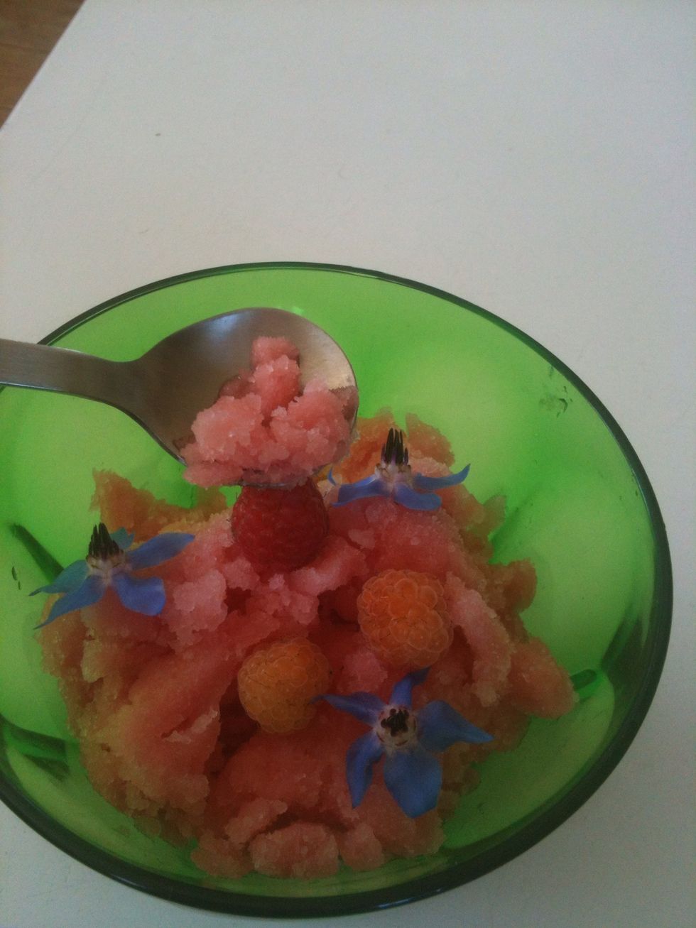Eat it and enjoy our homemade sorbet