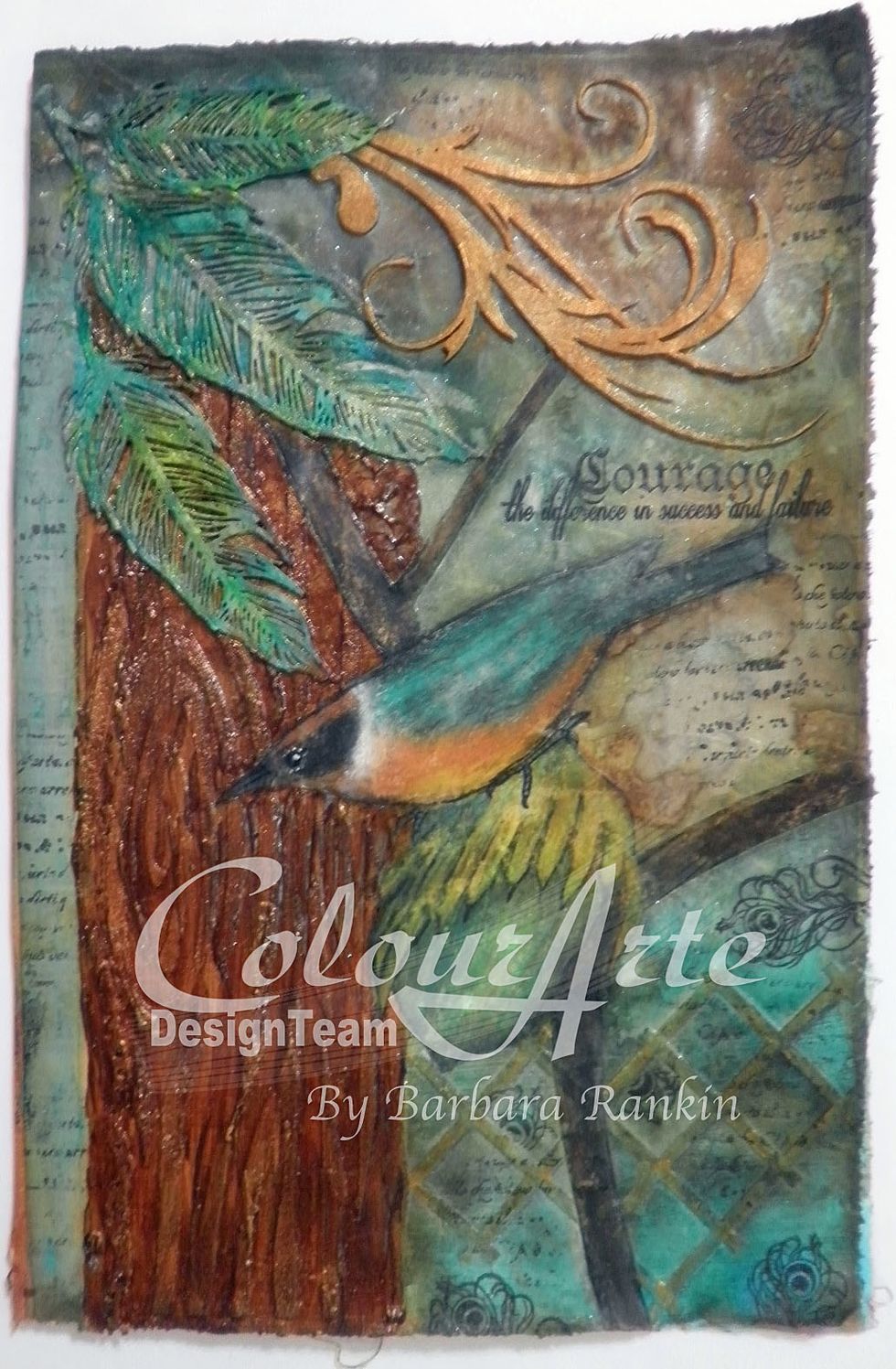 Edge the page with the ColourArte Nutmeg dauber. Voila!!! You are done!