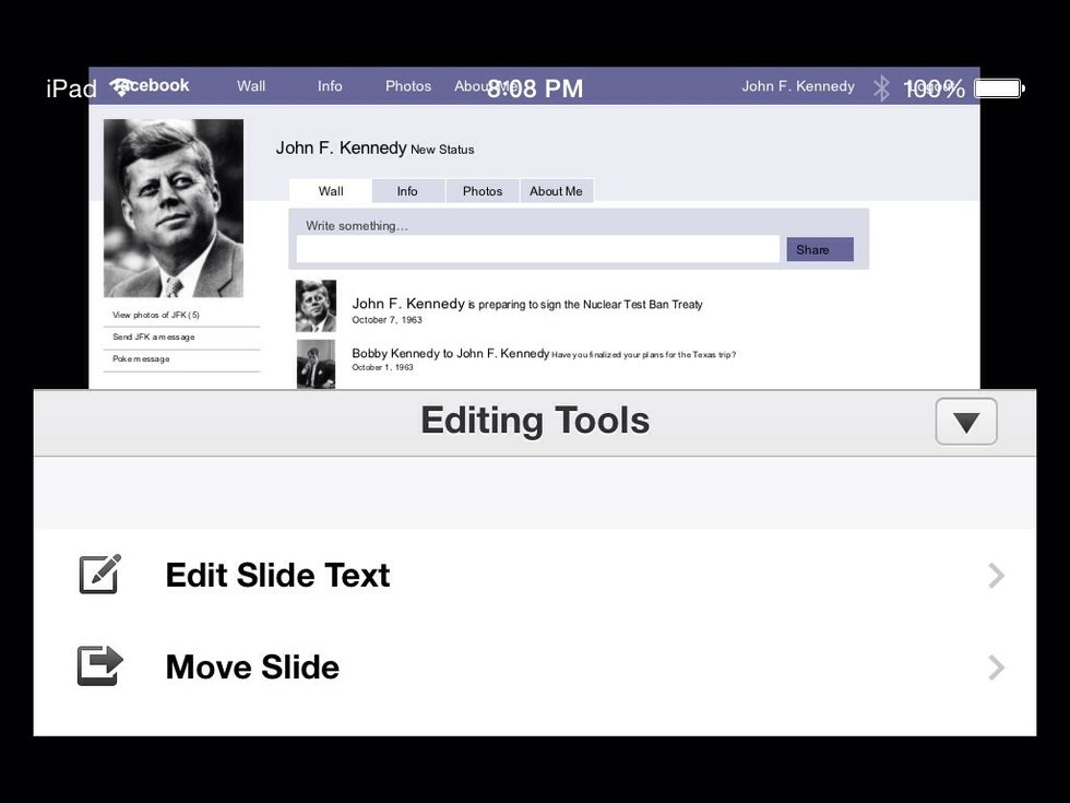 Edit Slide Text will allow you to start typing.