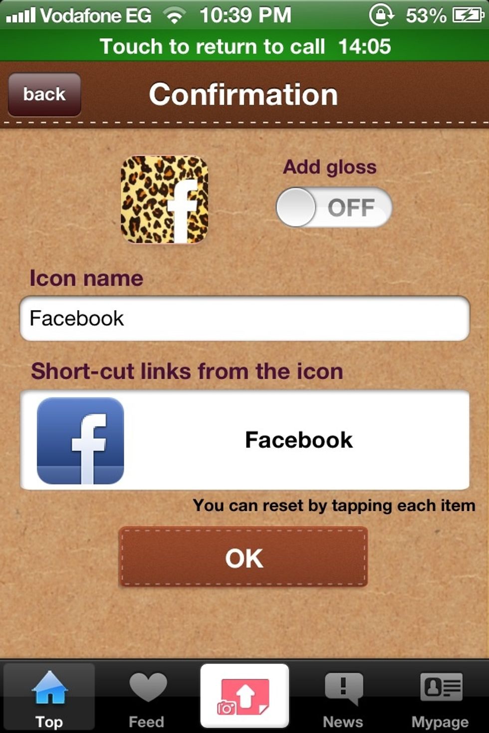 Edit the name if u want and then press ok