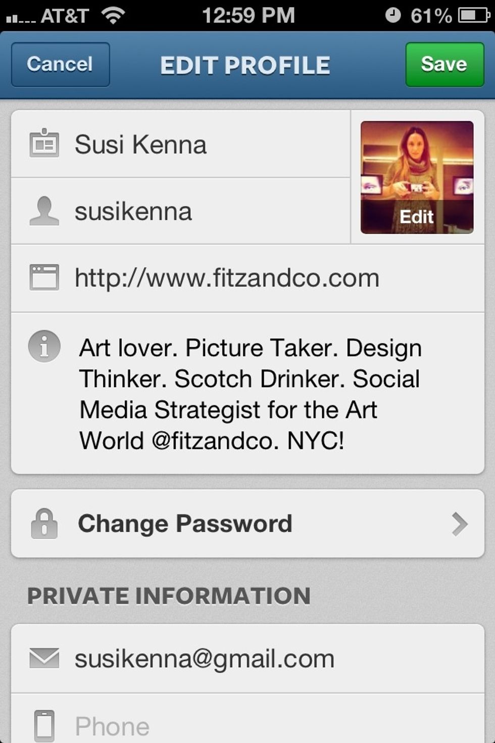 EDIT YOUR PROFILE