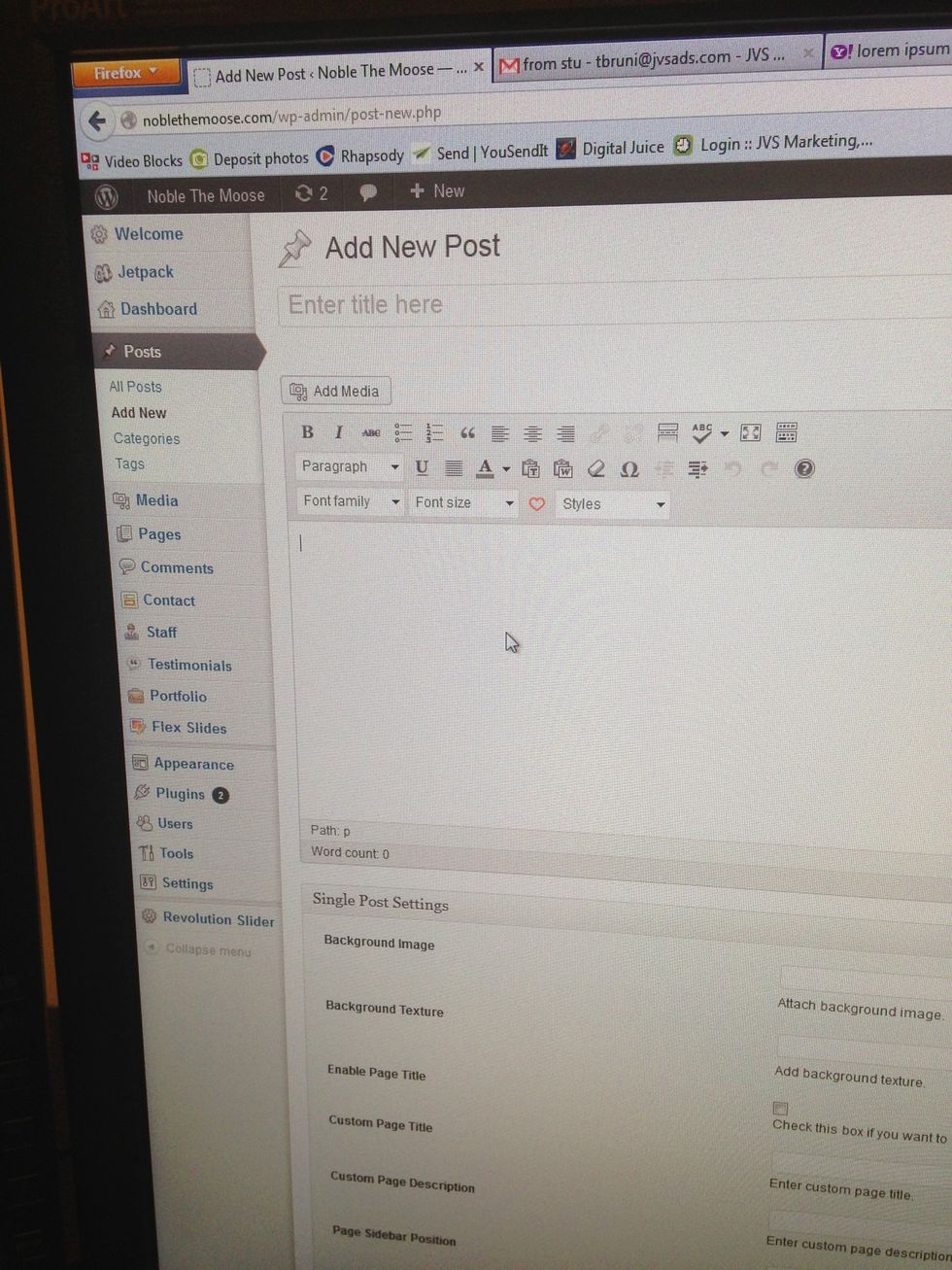 Editing / creating a blog post is identical to editing/adding  a Page except blog Posts do not appear in the main menu, they appear only on the Blog page.