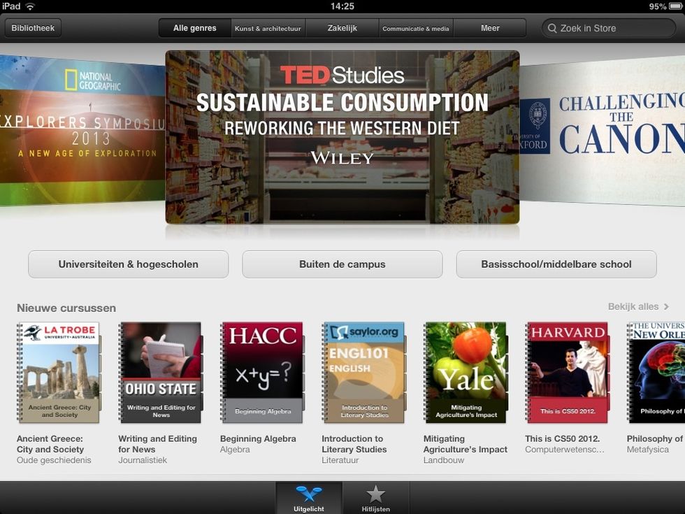 Een gelijkaardige pagina opent zich.  Swipe naar onder.