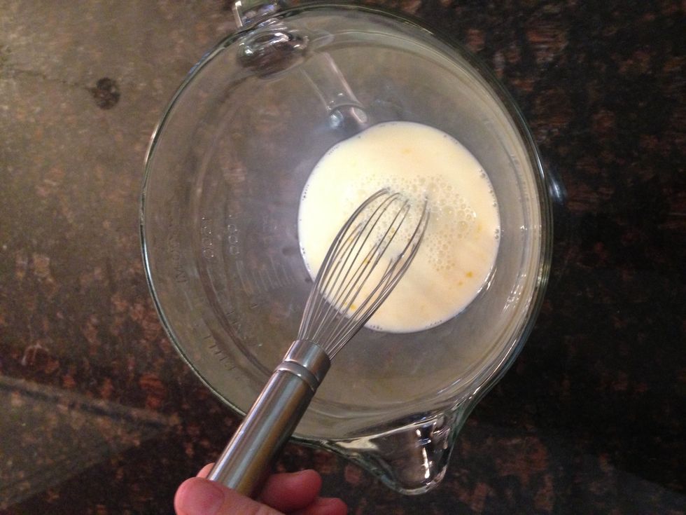 Egg & Milk mixture well blended