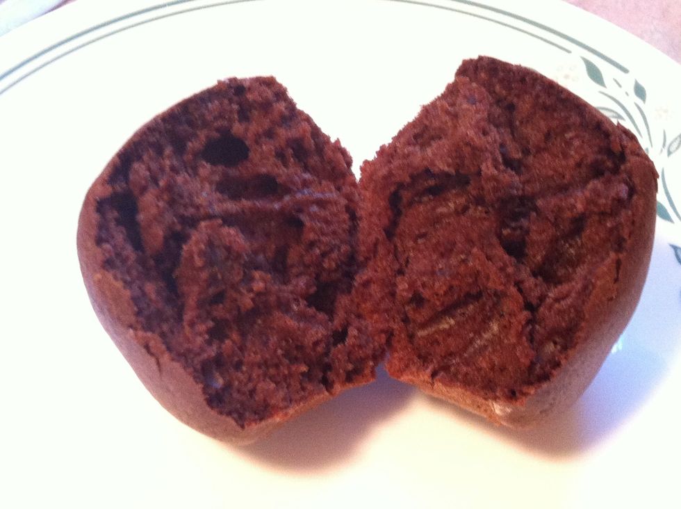 Eggless chocolate muffin - inside