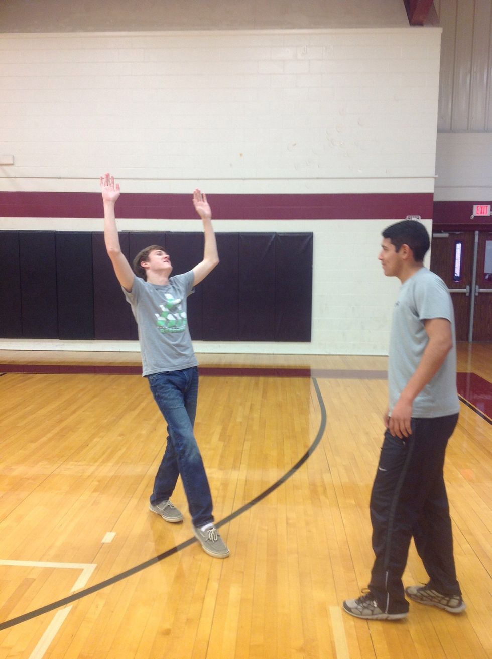 Eighth you throw your hands up and yell as you stumble back so you can get the refs attention