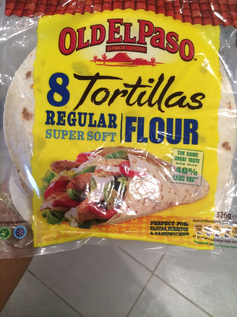 El Paso tortilla wraps. (Can use any brand)