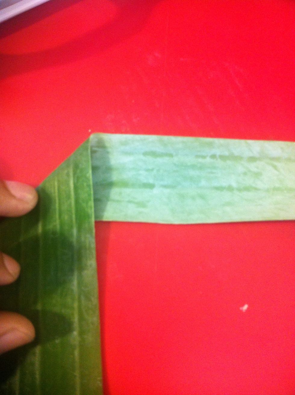 elaborately-folded banana leaf