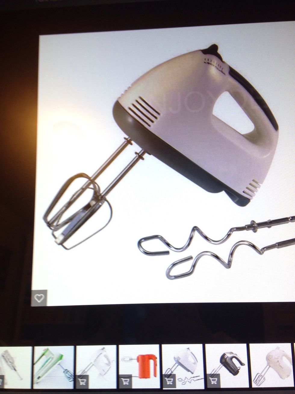 Electric Hand Mixer  Used to mix ingrediants elecrtricly  I can mix ingrediants using a Electric Hand Mixer