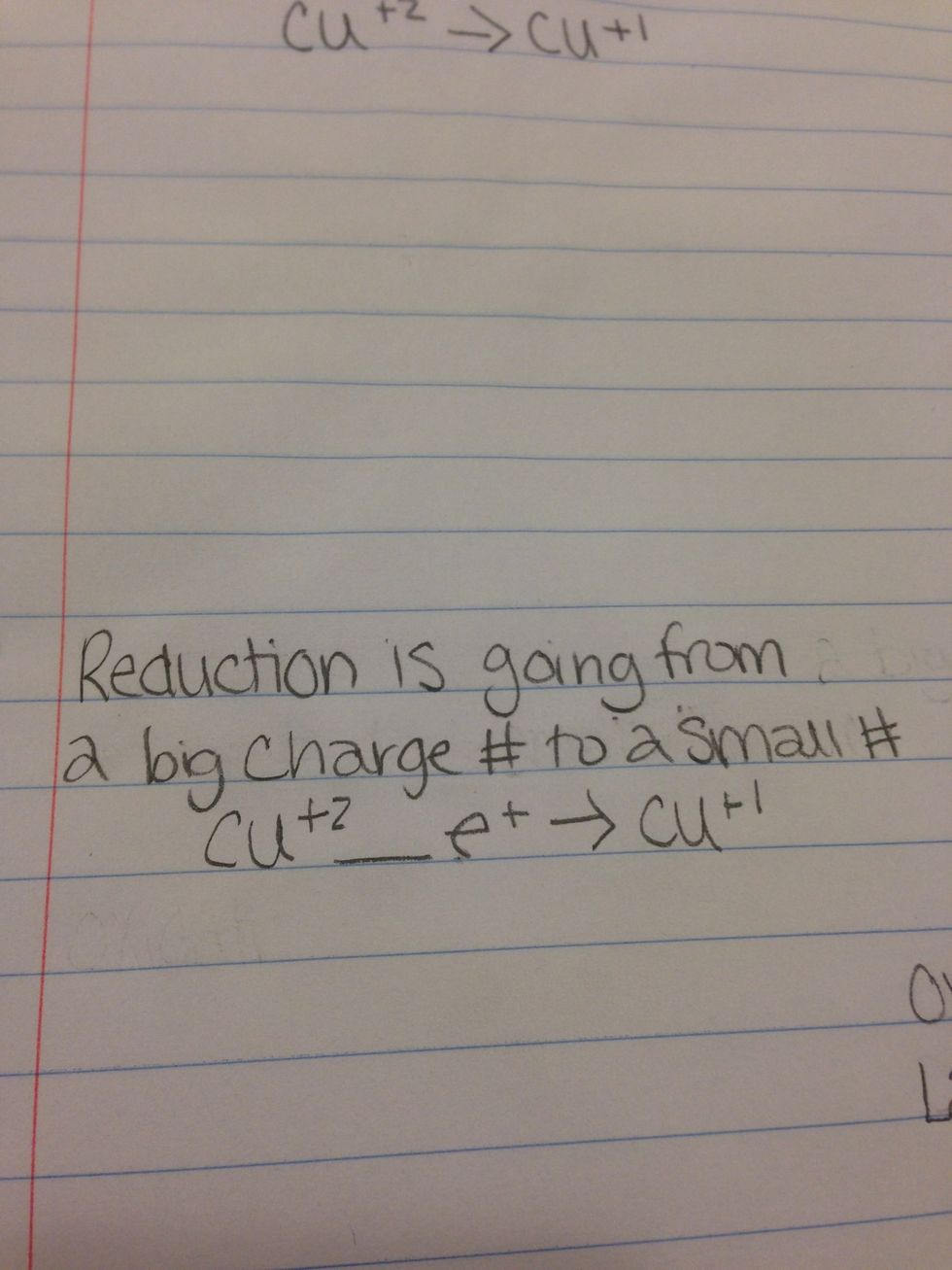 Electron would be on products side.