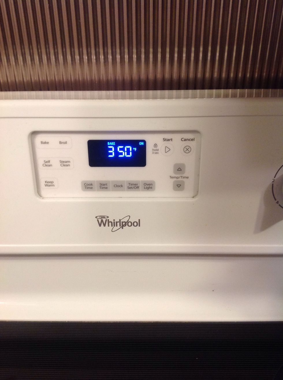 Eleven: While mixing preheat the oven to 350 degrees