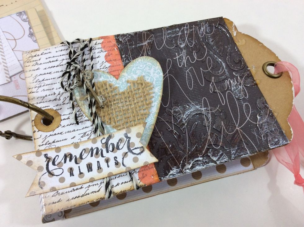 Embellish front cover as desired.