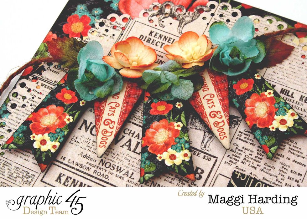 Embellish the banner with small flowers.