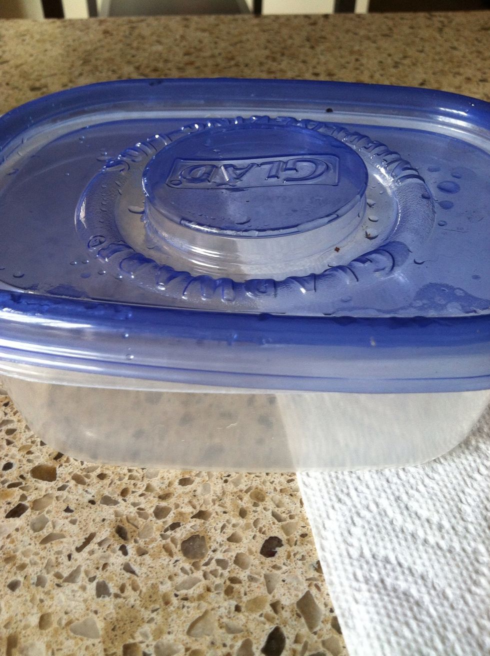 Empty container where you put your rice water.