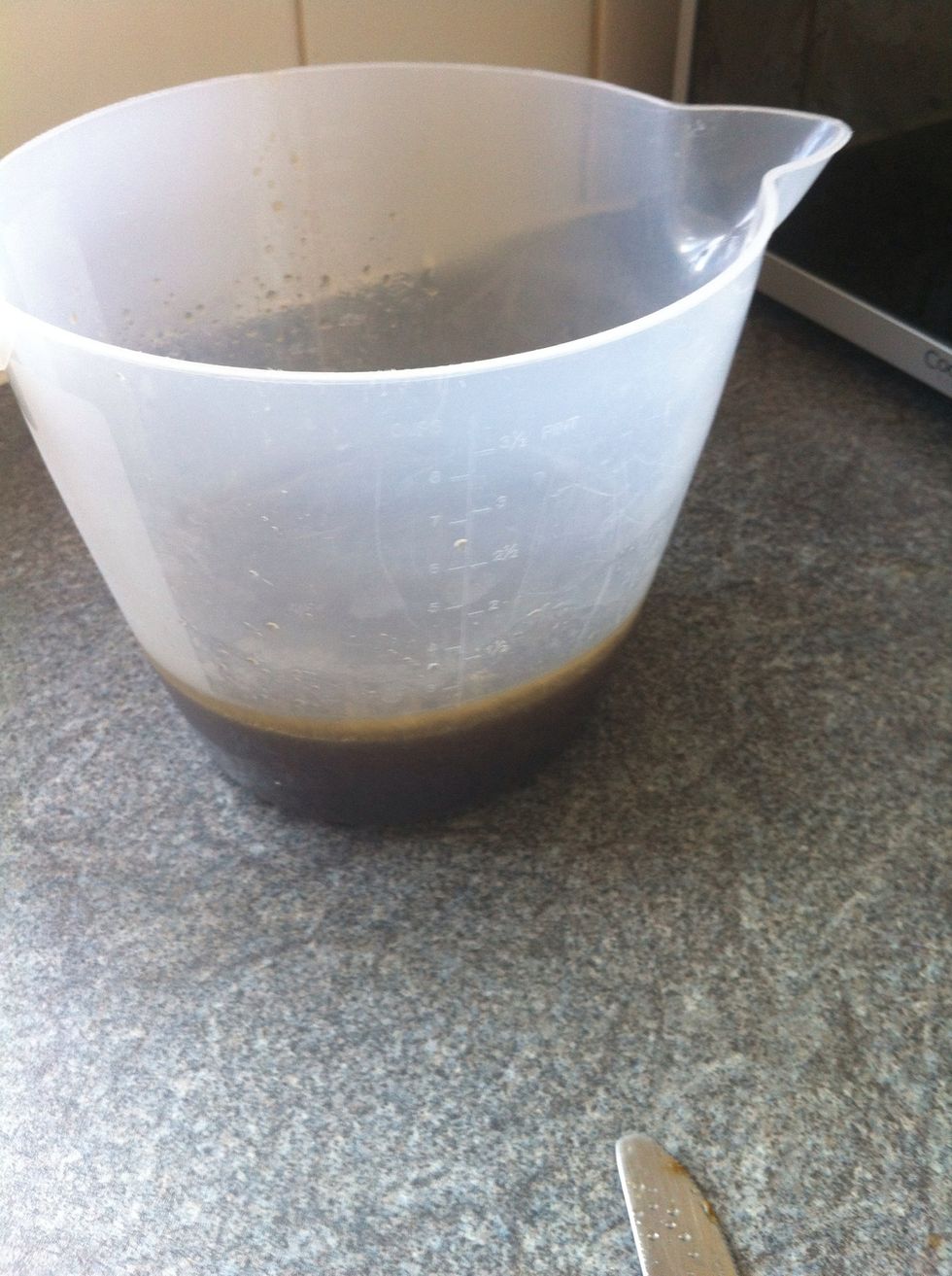 empty the water into a jug to use for gravy later then place chicken back in oven uncovered for 25 mins