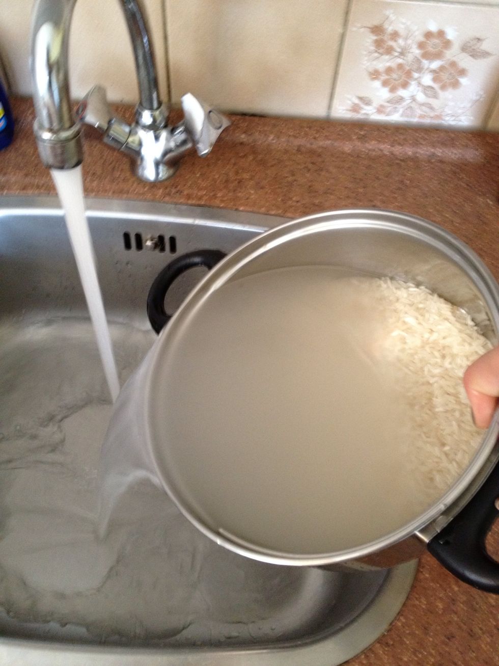 Empty the water then wash it 2more times