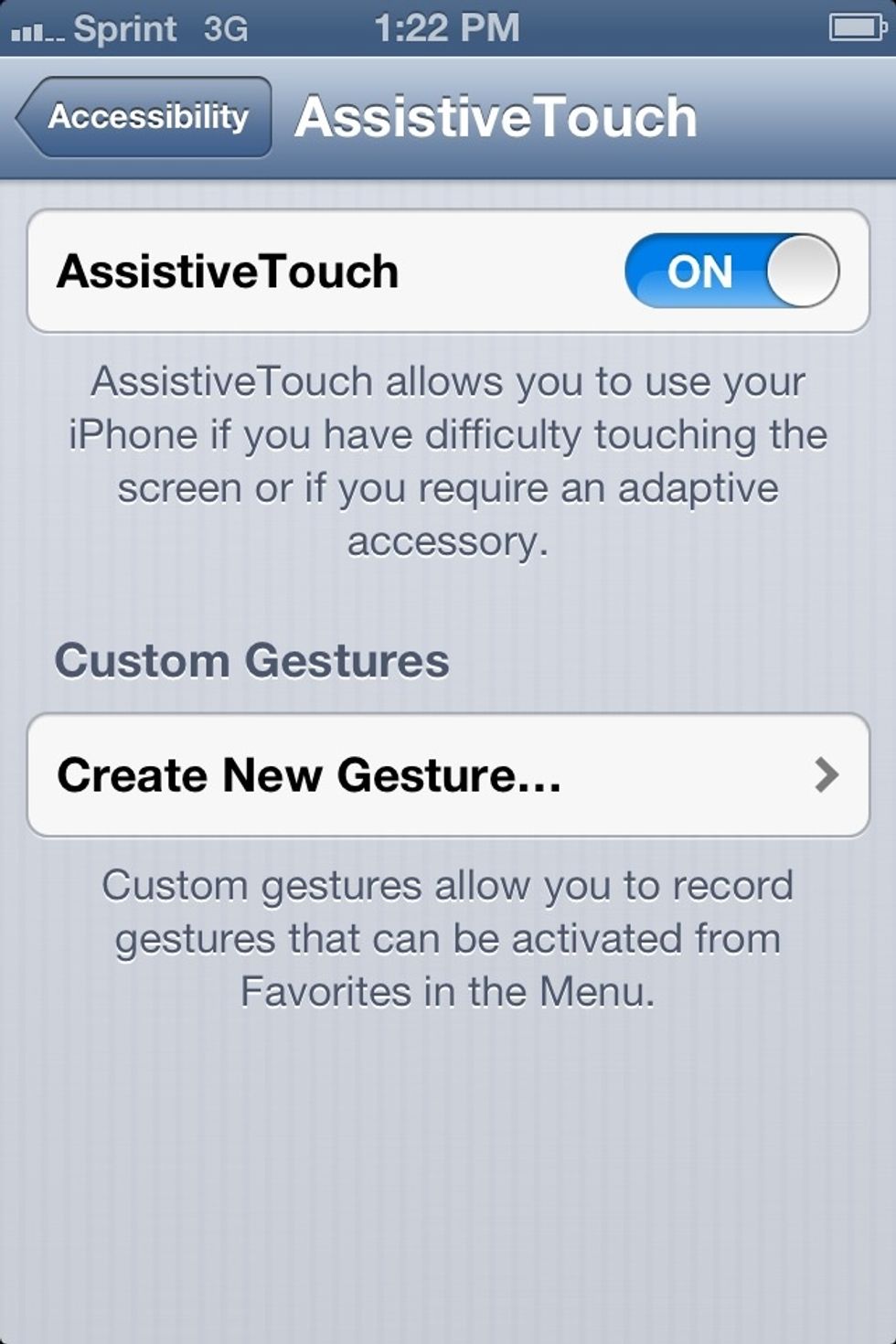 Enable Assistive Touch by switching from off to ON :)