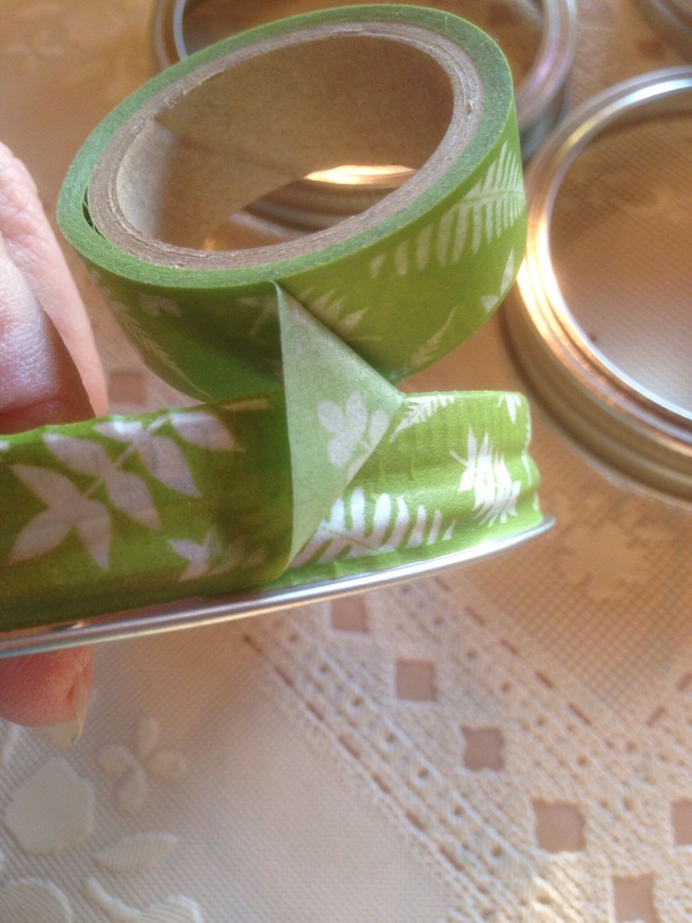 Encircle entire ring with Washi tape.