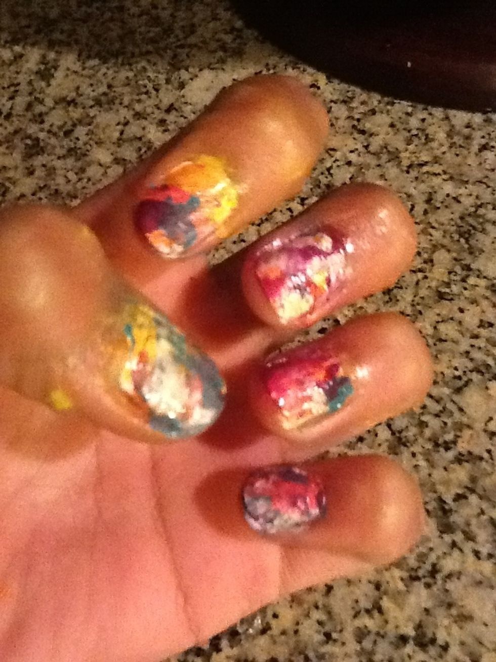 End results, my first time trying this so it's messy