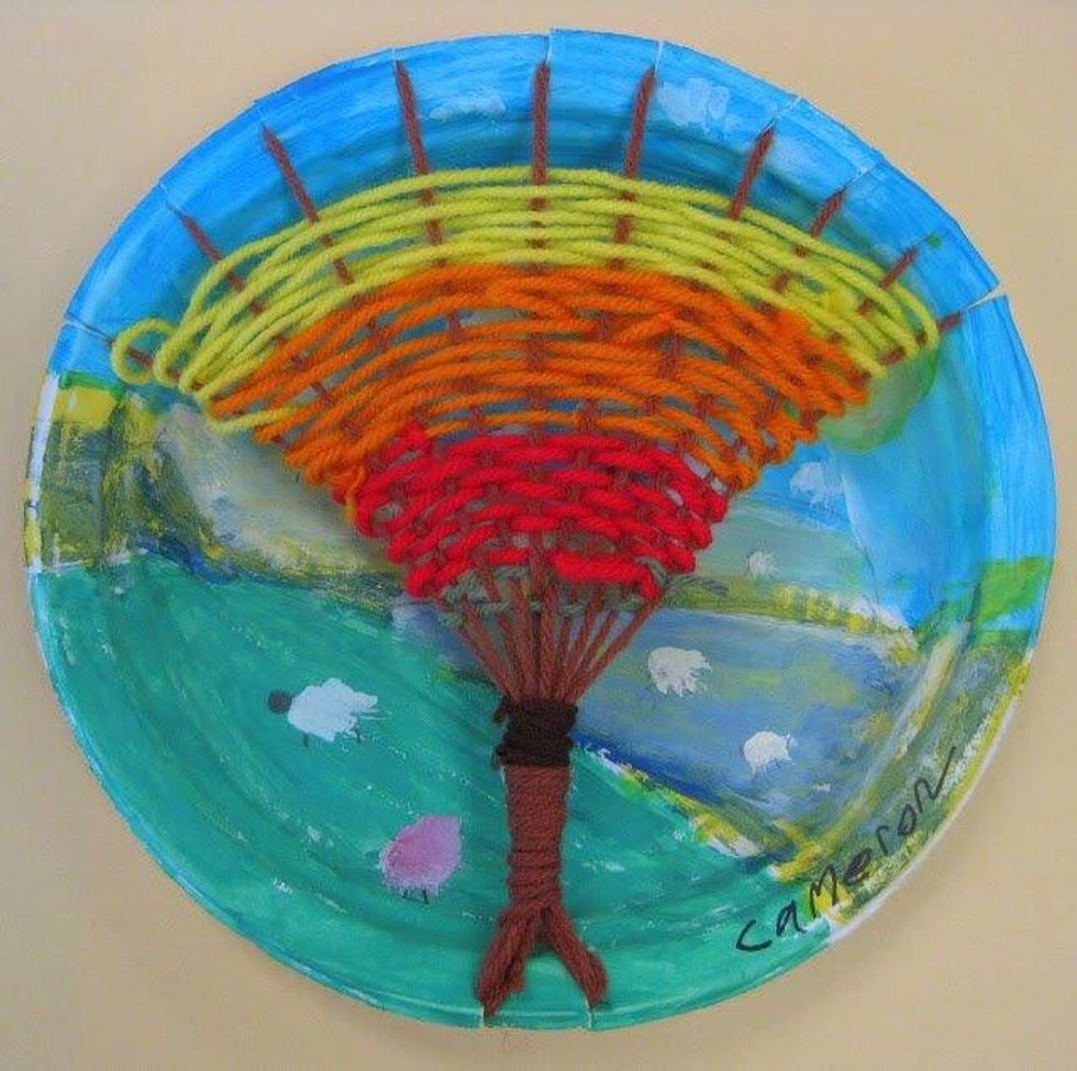 How to make a paper plate tree weaving B+C Guides