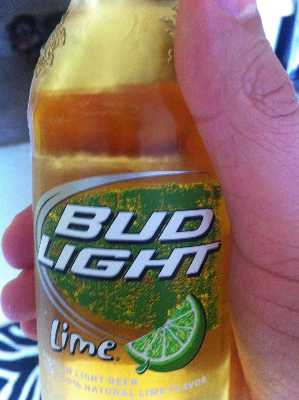 Enjoy cold beverage of choice.