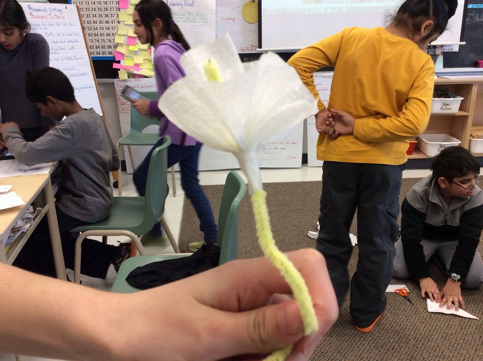 Enjoy making a rose .