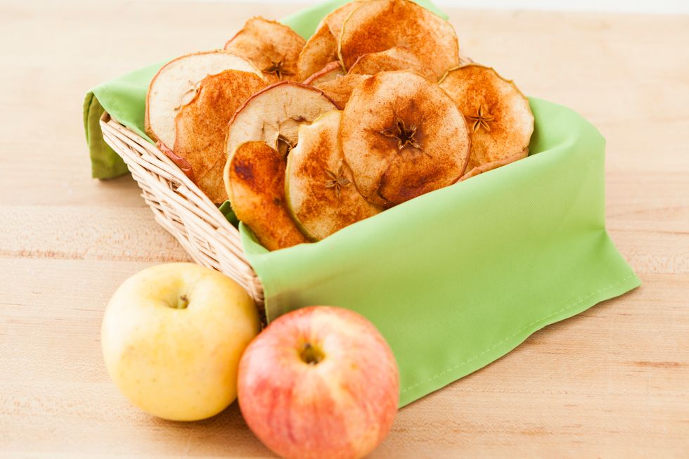 Enjoy! Recipe inspired by: http://sallysbakingaddiction.com/2013/07/22/baked-cinnamon-apple-chips/