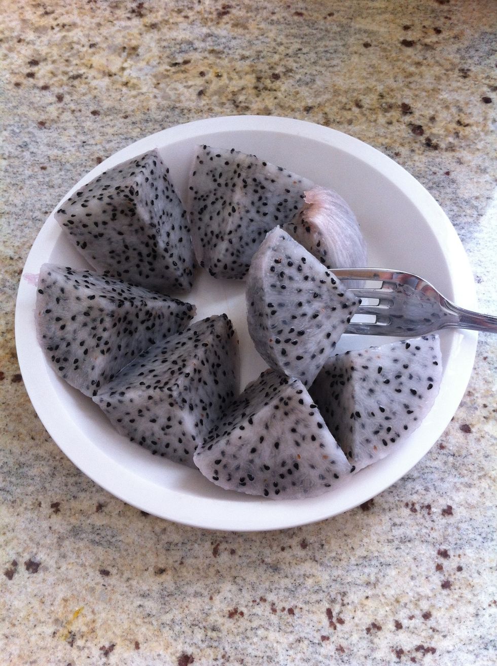 Enjoy! The seeds are edible and really good for you.