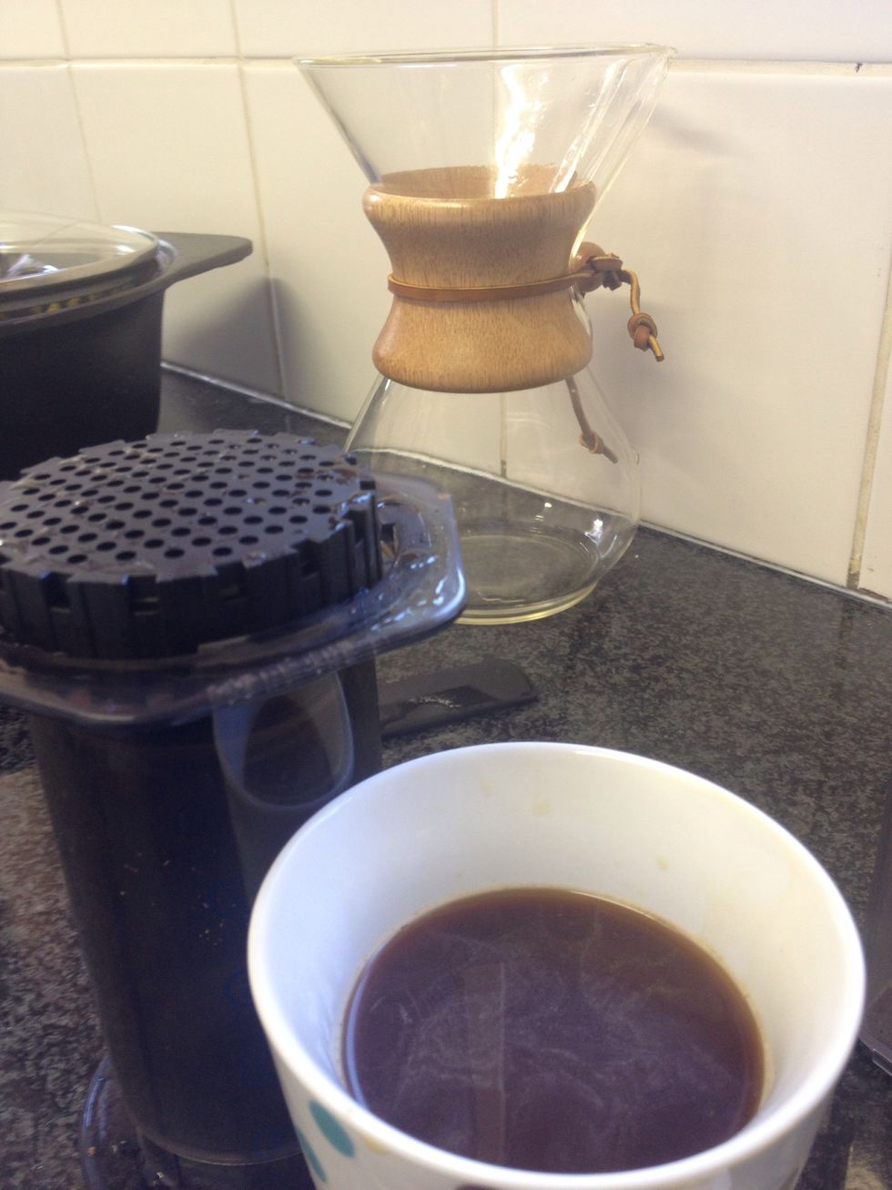 Enjoy the "Strong One". Add milk if you like.