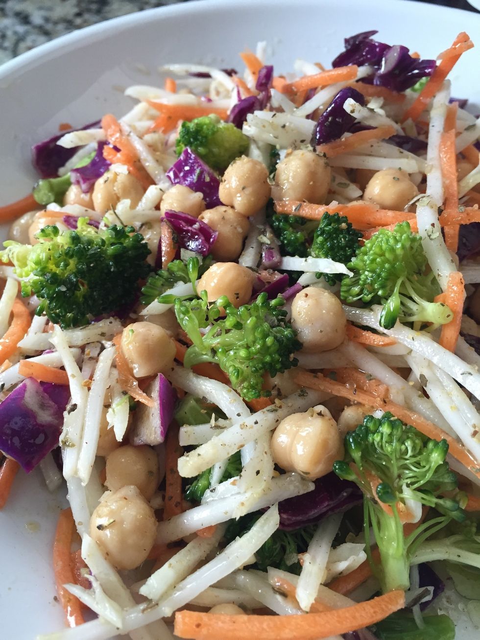 Enjoy this healthy salad for a quick lunch or side dish! Use the Moroccan Lemon Herb Seasoning on all types of food, from grilled chicken and fish to roasted potatoes and all types of vegetables.