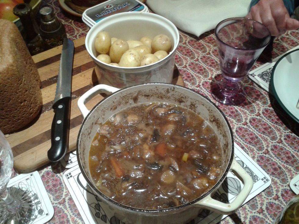 Enjoy your Boeuf Bourguignon with good wine and good company. If you want to find out more about Bean Bag cooking, check out my guide 'Create and Use the Bean Bag Haybox'.