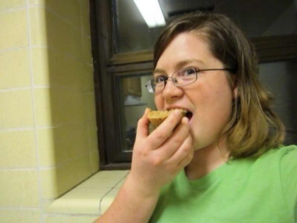 Enjoy your fresh, healthy, home-made, hand-made, whole wheat bread! But be careful, because before you know it...