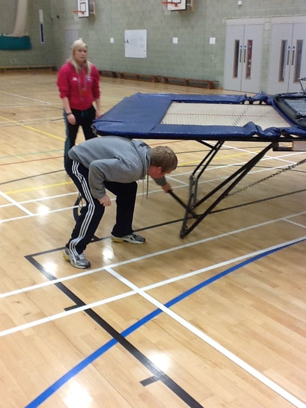 Ensure the legs are secure by fitting the support rods into the holes provided.
