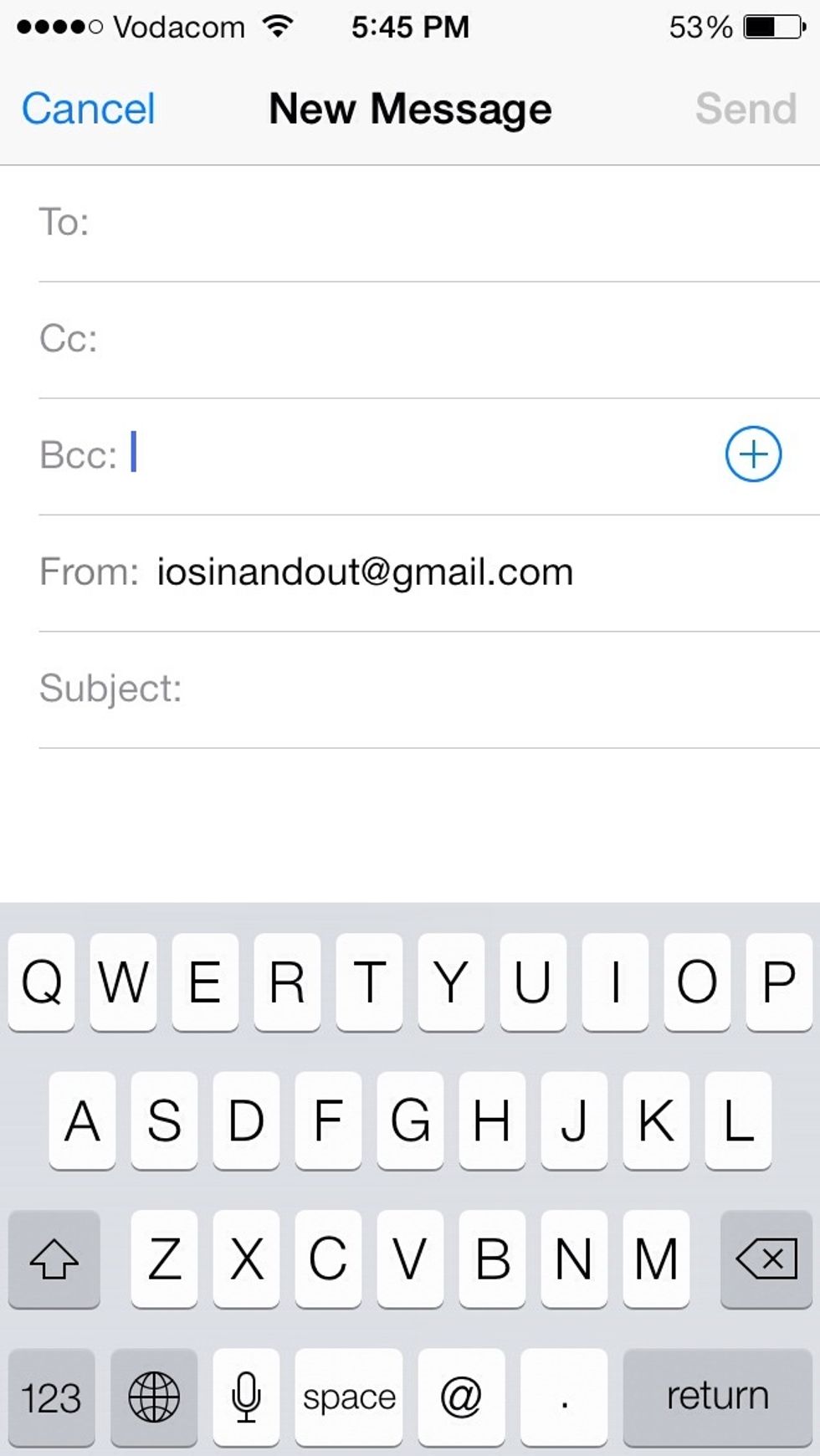Enter all recipients email addresses in the Bcc field.