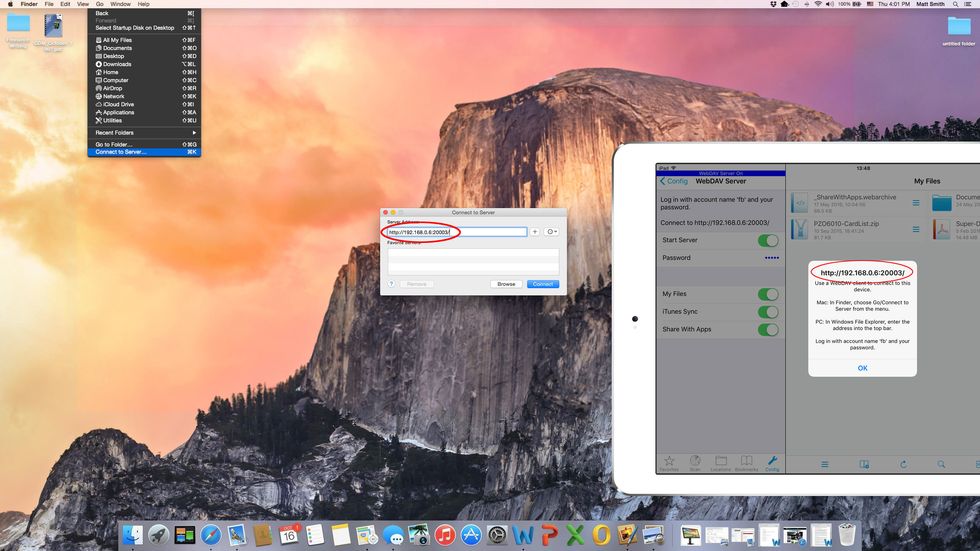 Enter the address you were given earlier.