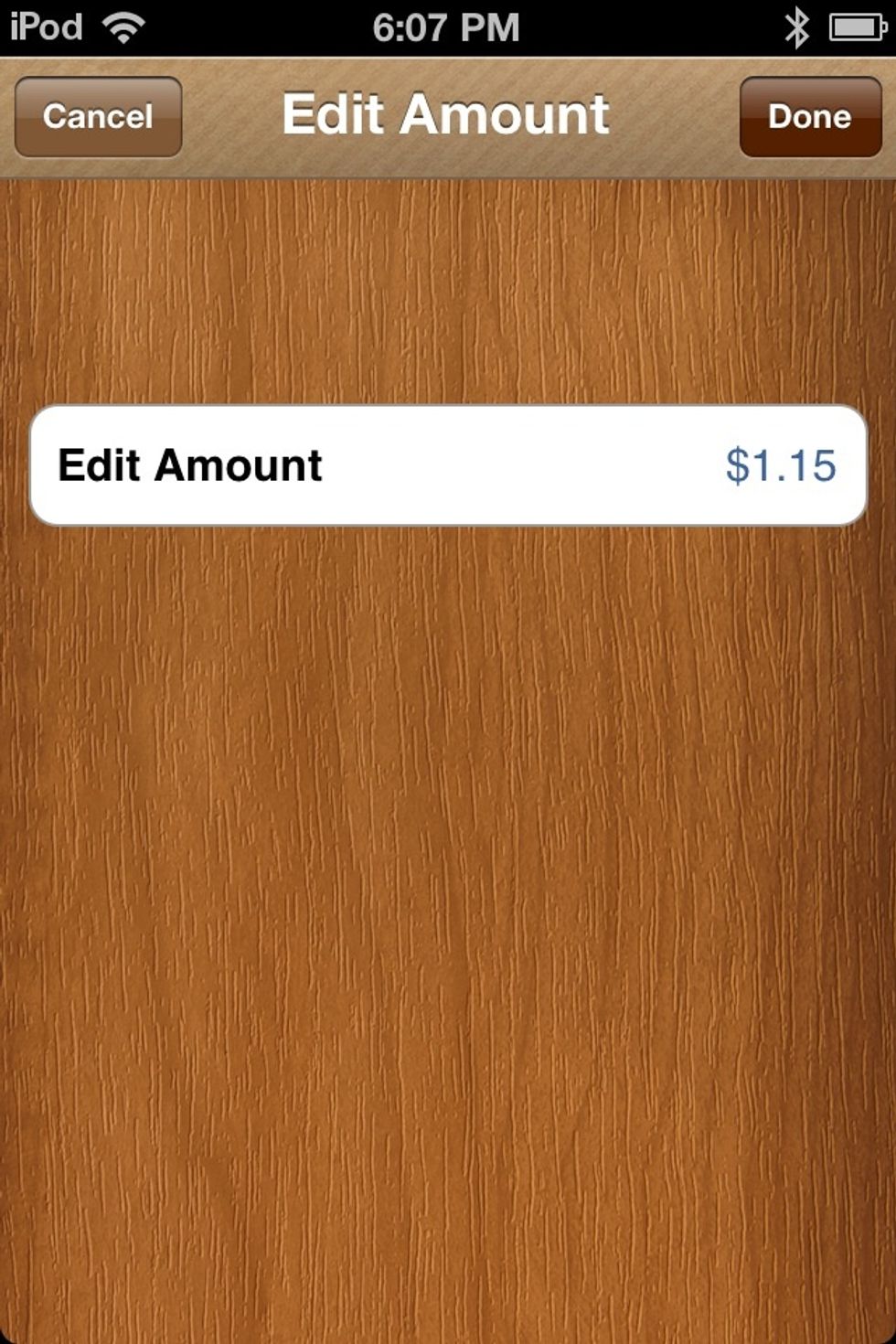 Enter the amount. Tap DONE.