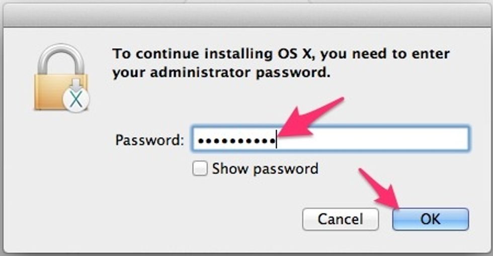 Enter the computer password.