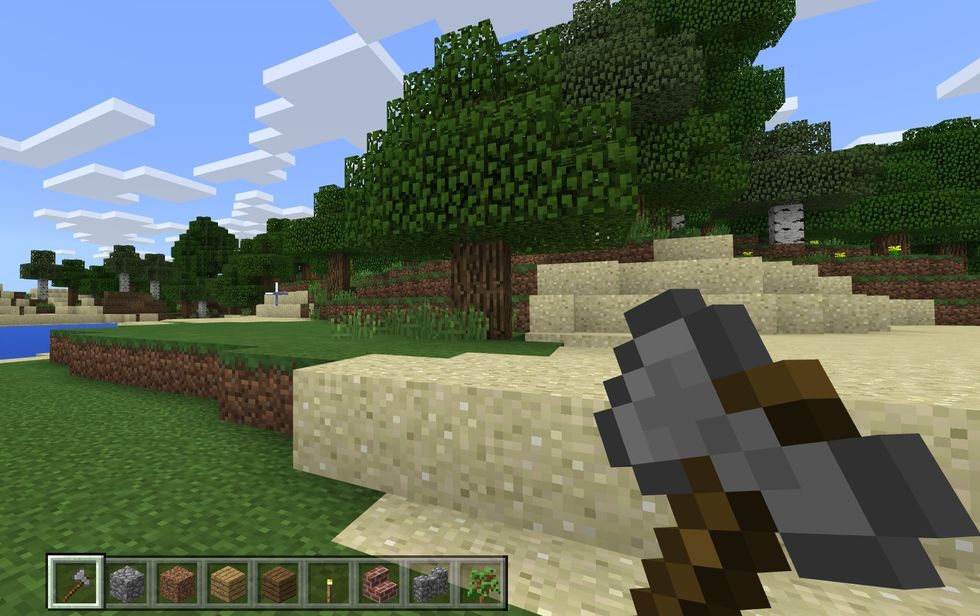 Enter the game (create a new world or enter an existing world). You could be in creative or survival.